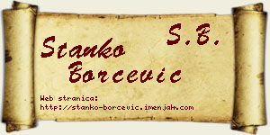 Stanko Borčević vizit kartica